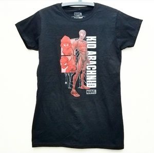 Women's Marvel Kid Arachnid Black Tee Shirt
